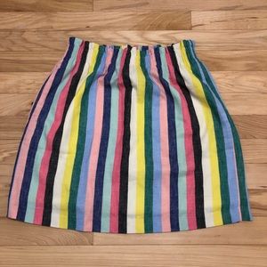 Striped J. Crew Factory Sidewalk Skirt
